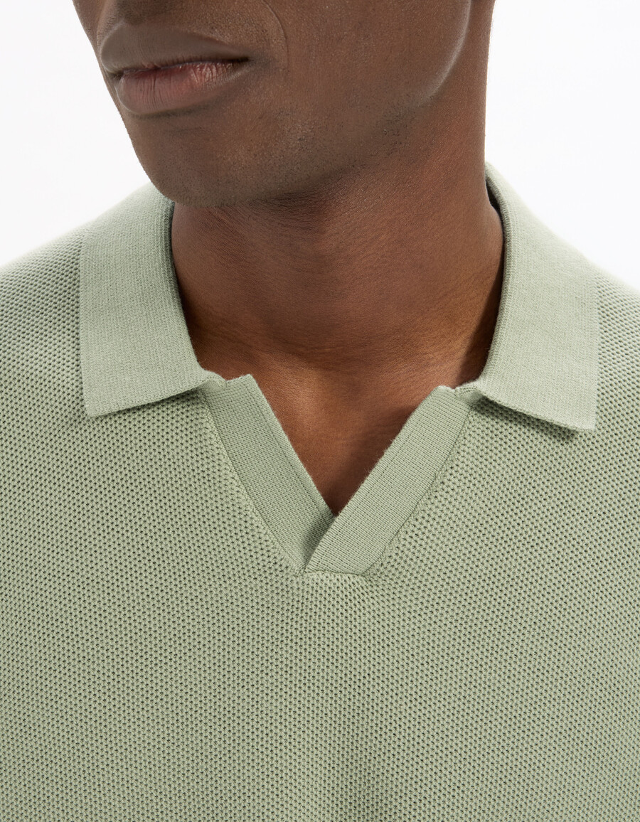regular piqué-poloshirt aus 100 baumwollstrick