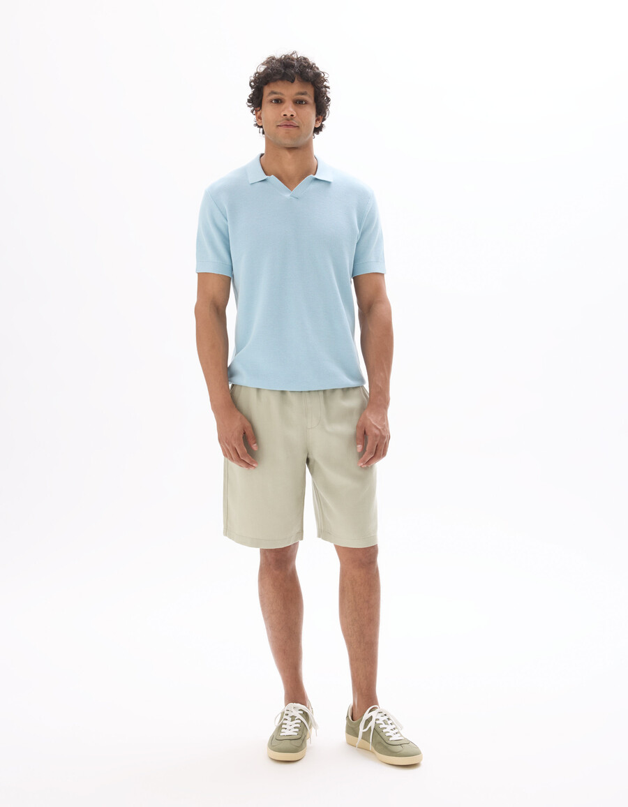 regular piqué-poloshirt aus 100 baumwollstrick