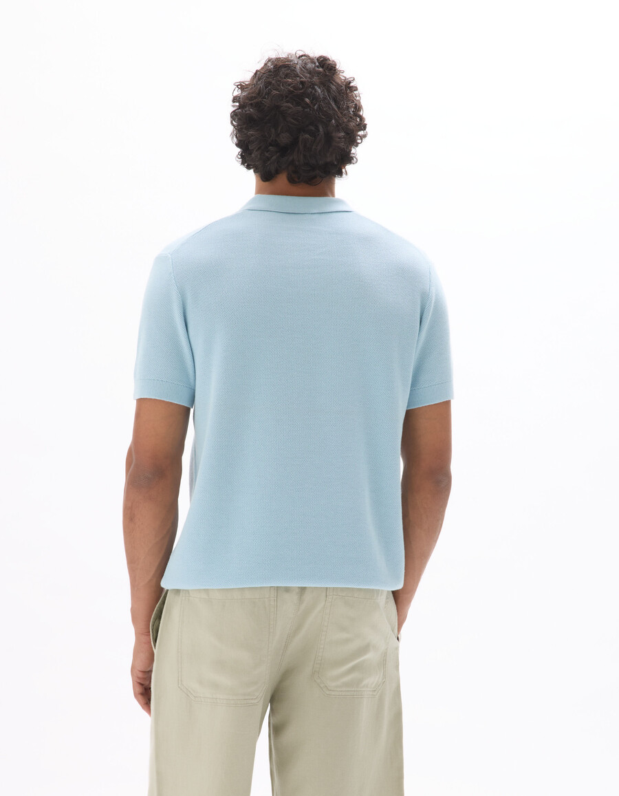 regular piqué-poloshirt aus 100 baumwollstrick