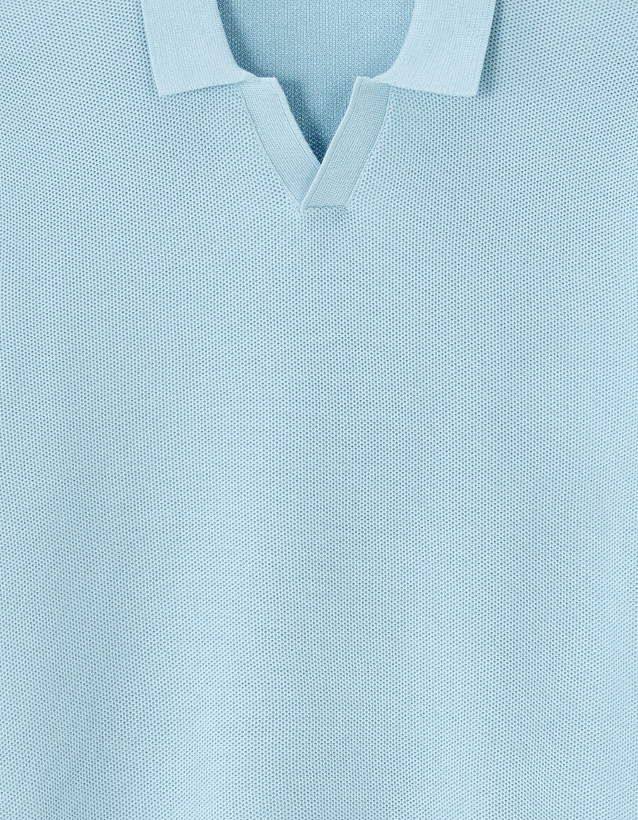regular piqué-poloshirt aus 100 baumwollstrick