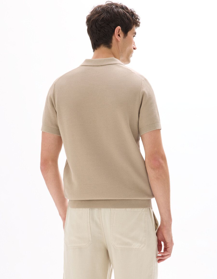 regular piqué-poloshirt aus 100 baumwollstrick