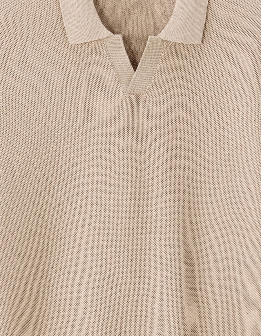 regular piqué-poloshirt aus 100 baumwollstrick