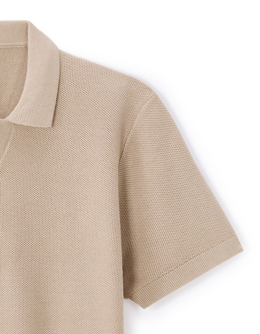 regular piqué-poloshirt aus 100 baumwollstrick