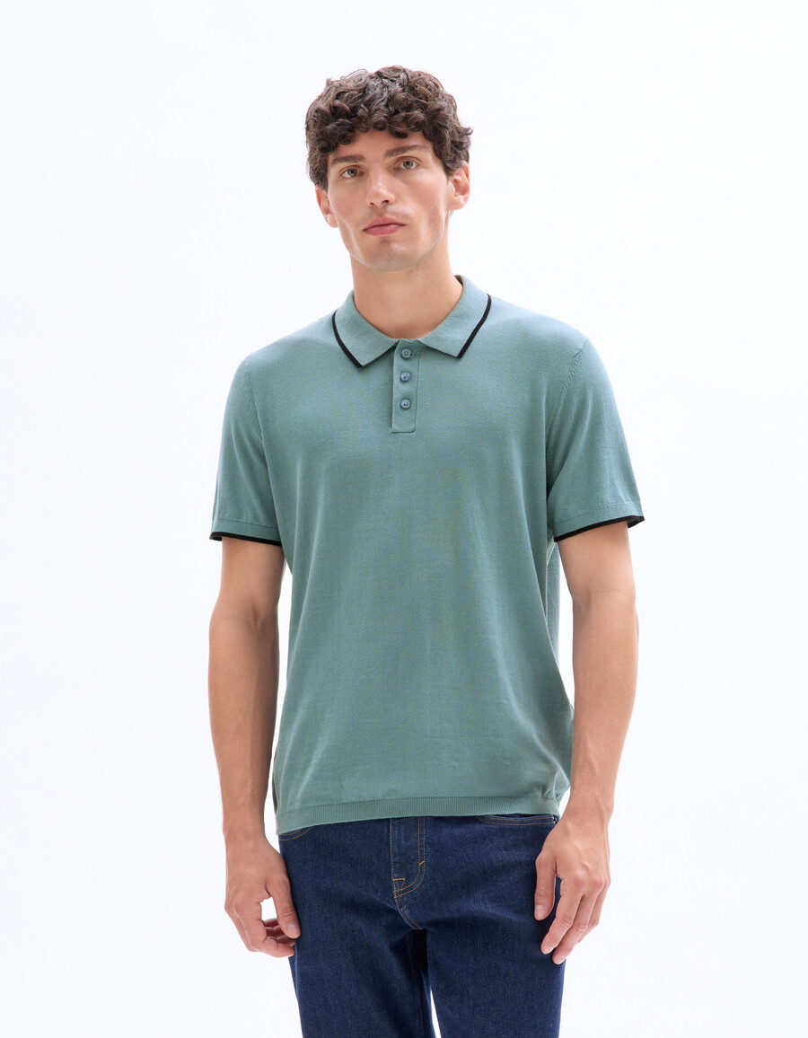 poloshirt in regulärer passform aus hochwertigem jersey