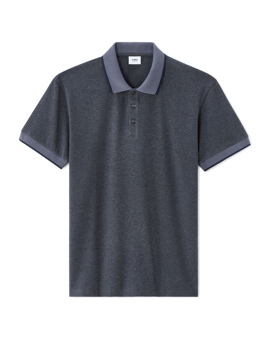 poloshirt aus normalem jersey-material aus stretch-baumwolle