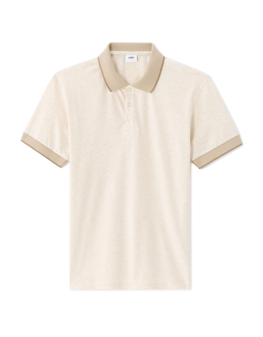 poloshirt aus normalem jersey-material aus stretch-baumwolle