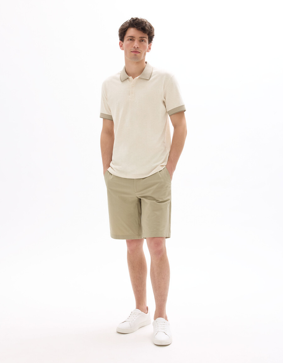 poloshirt aus normalem jersey-material aus stretch-baumwolle