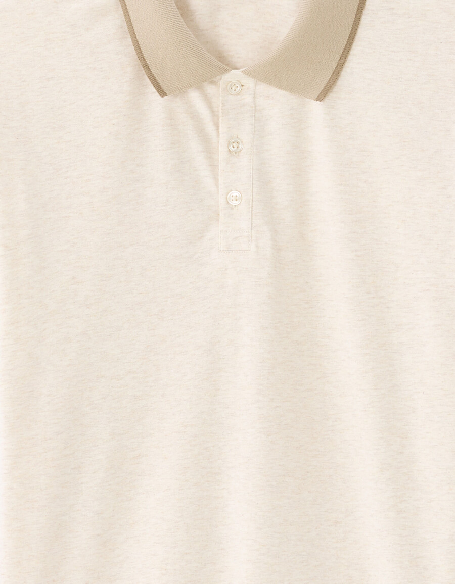 poloshirt aus normalem jersey-material aus stretch-baumwolle
