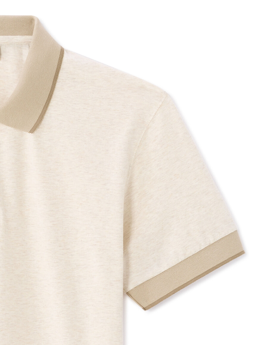 poloshirt aus normalem jersey-material aus stretch-baumwolle