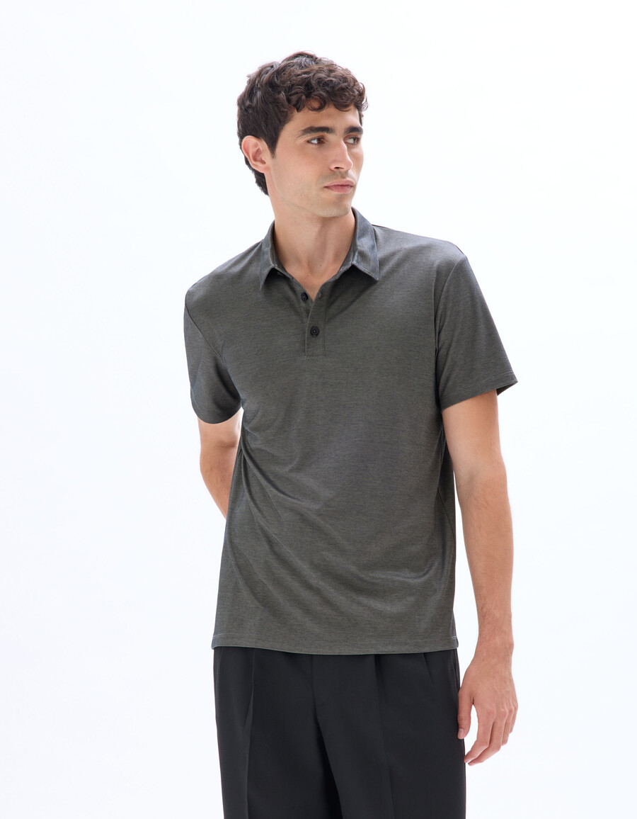 poloshirt aus normalem jersey