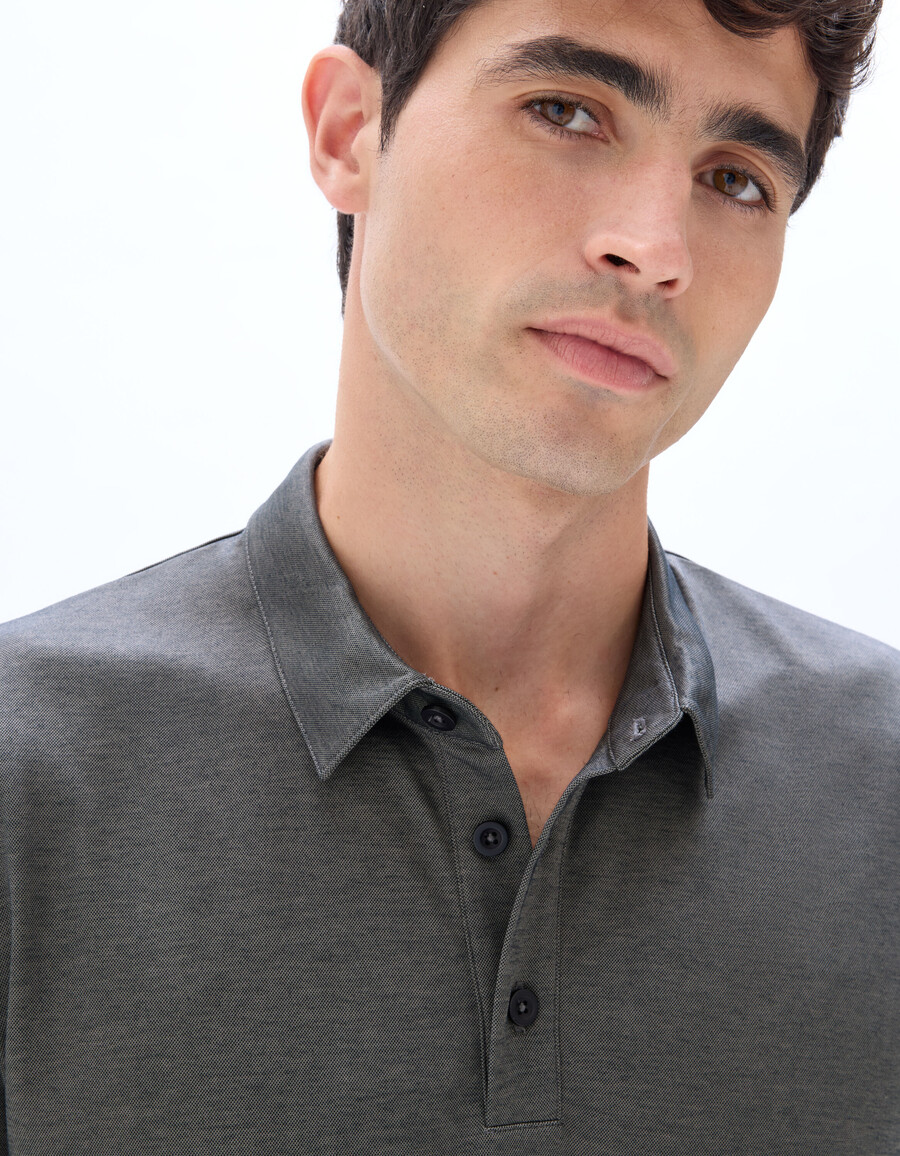 poloshirt aus normalem jersey