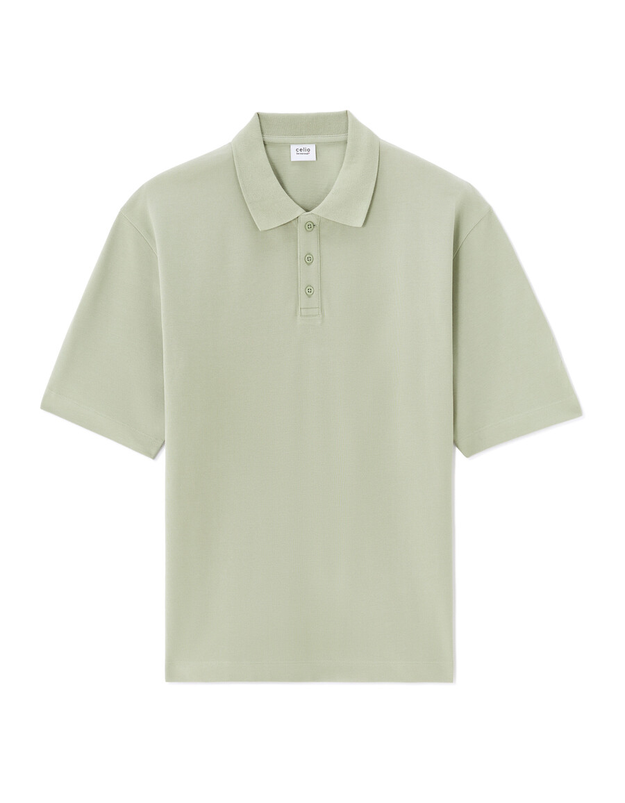 oversized poloshirt aus 100 baumwoll-piqué