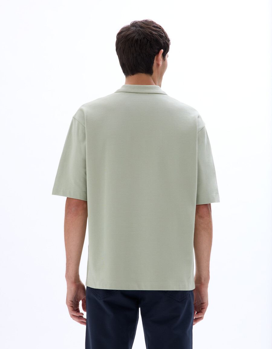 oversized poloshirt aus 100 baumwoll-piqué