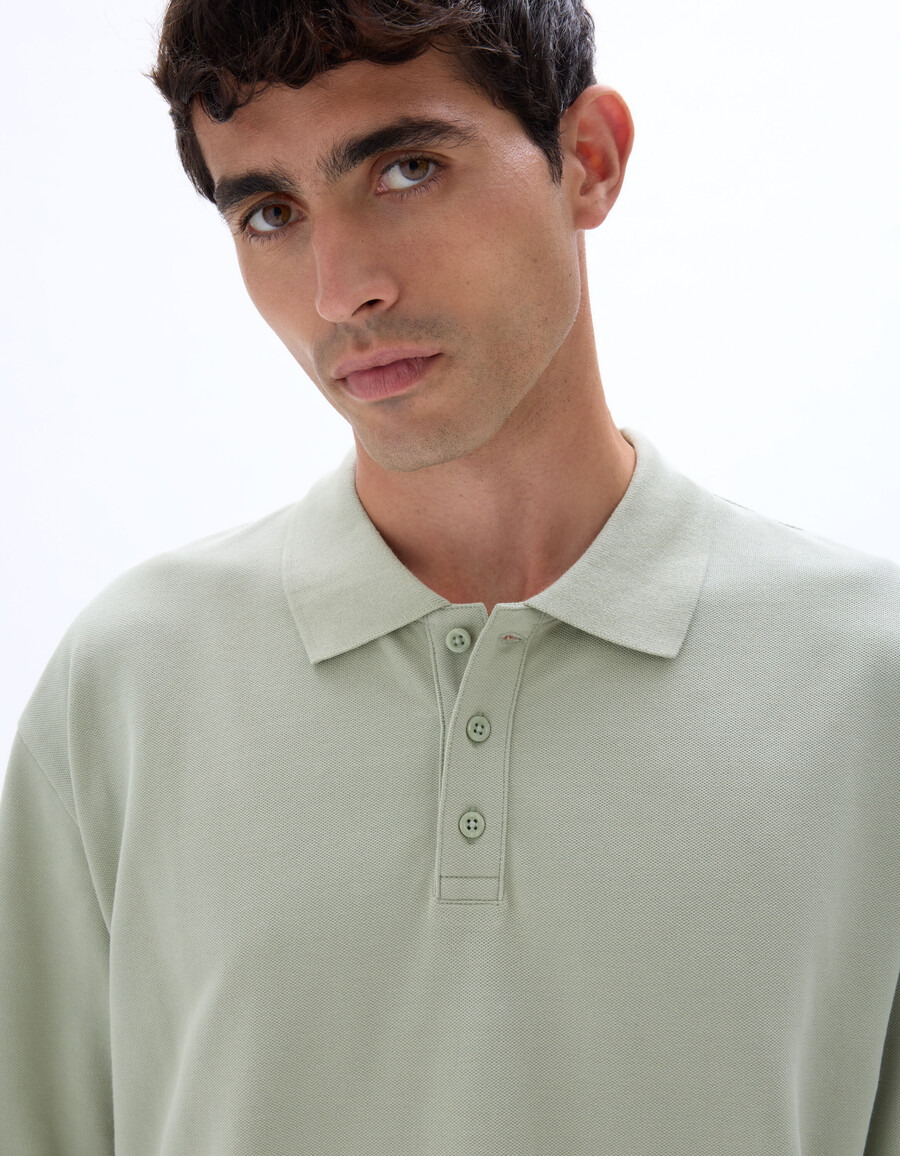 oversized poloshirt aus 100 baumwoll-piqué