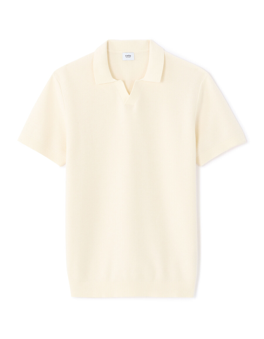 piqué-poloshirt mit normaler passform 100 baumwollstrick