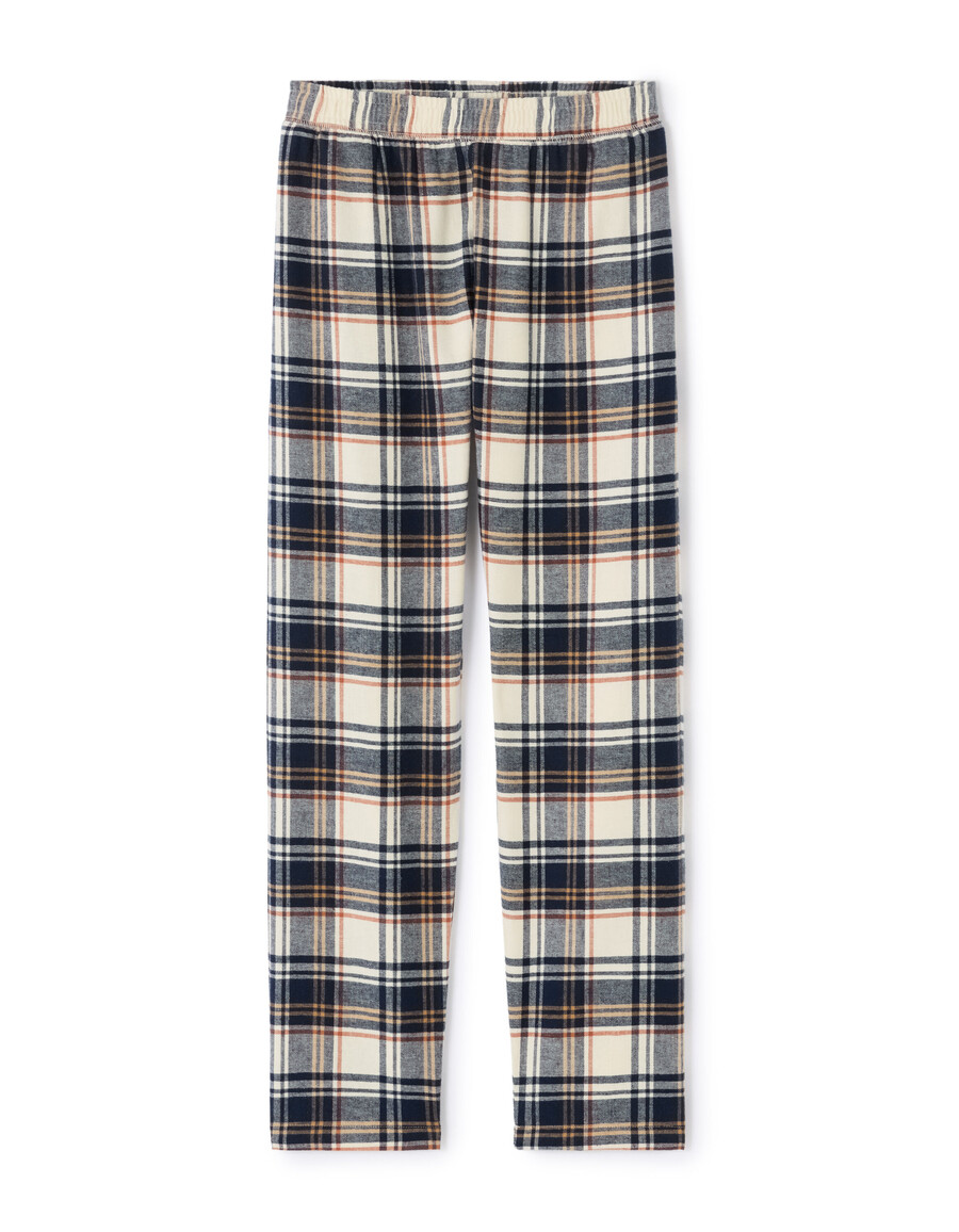 pyjama-oberteil und hose aus 100 baumwolle mit karomuster