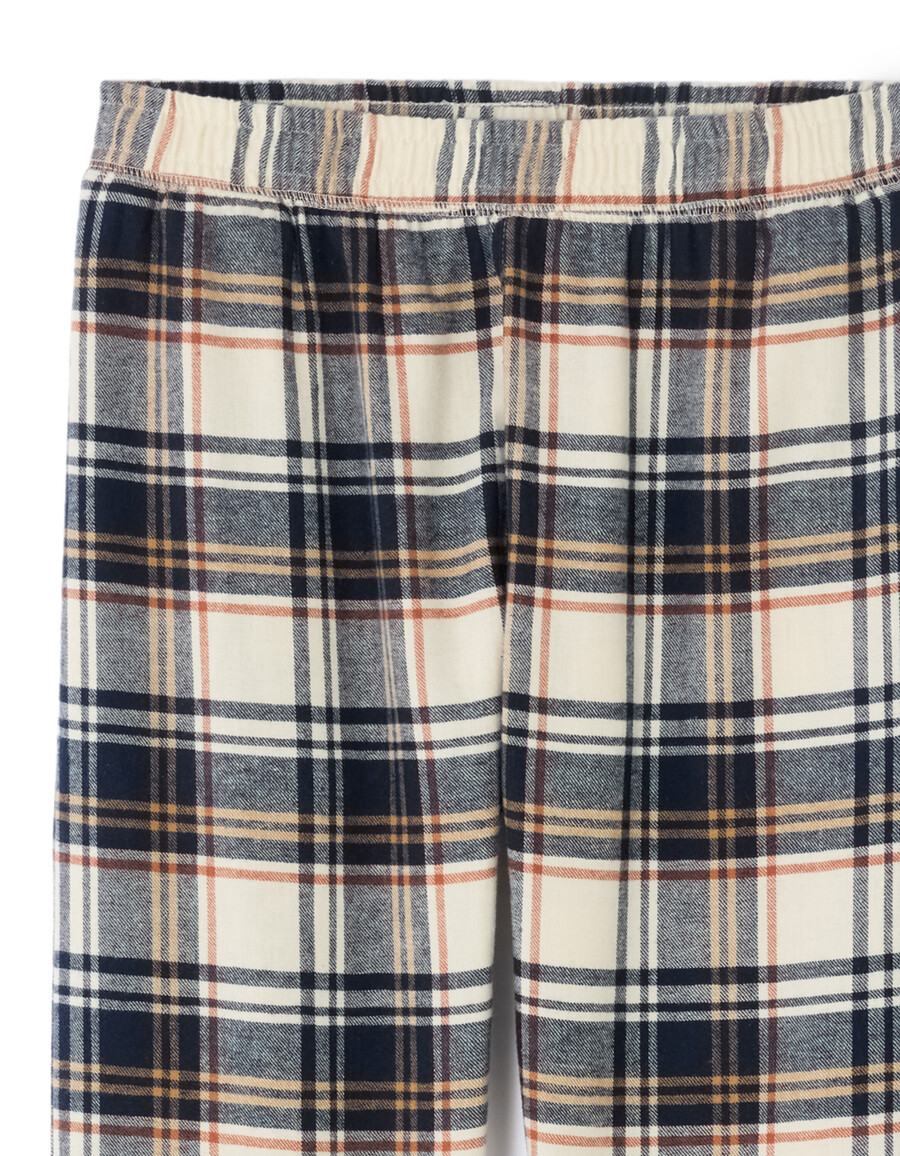 pyjama-oberteil und hose aus 100 baumwolle mit karomuster
