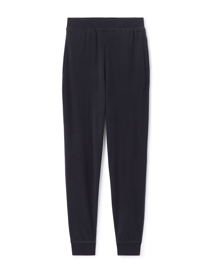 marineblauer weihnachts-schneeflocken-fleece-pyjama