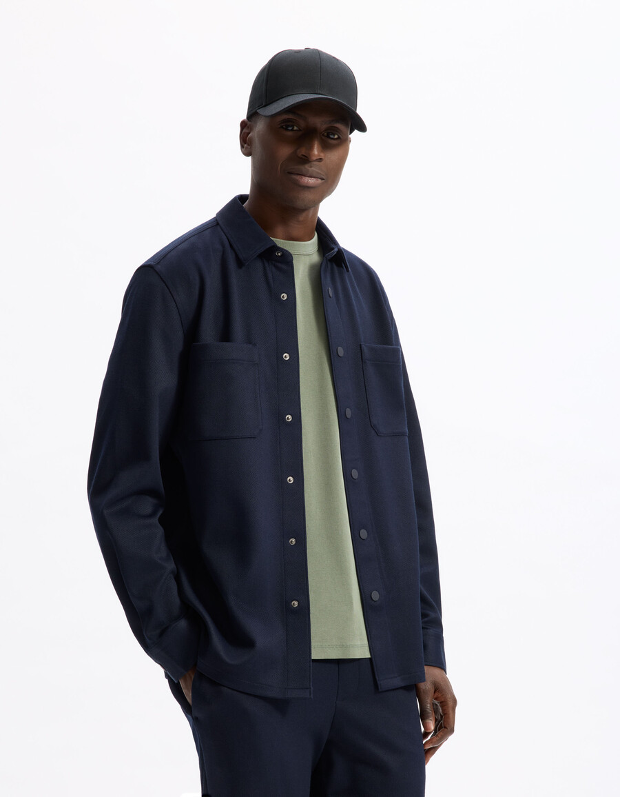 strukturiertes 2-pocket-overshirt