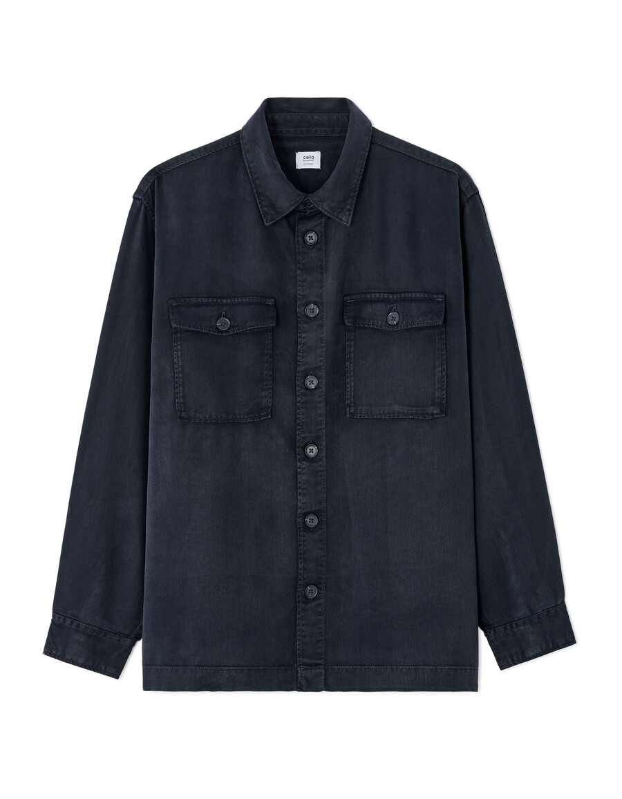 einfarbiges overshirt aus 100 tencel lyocell