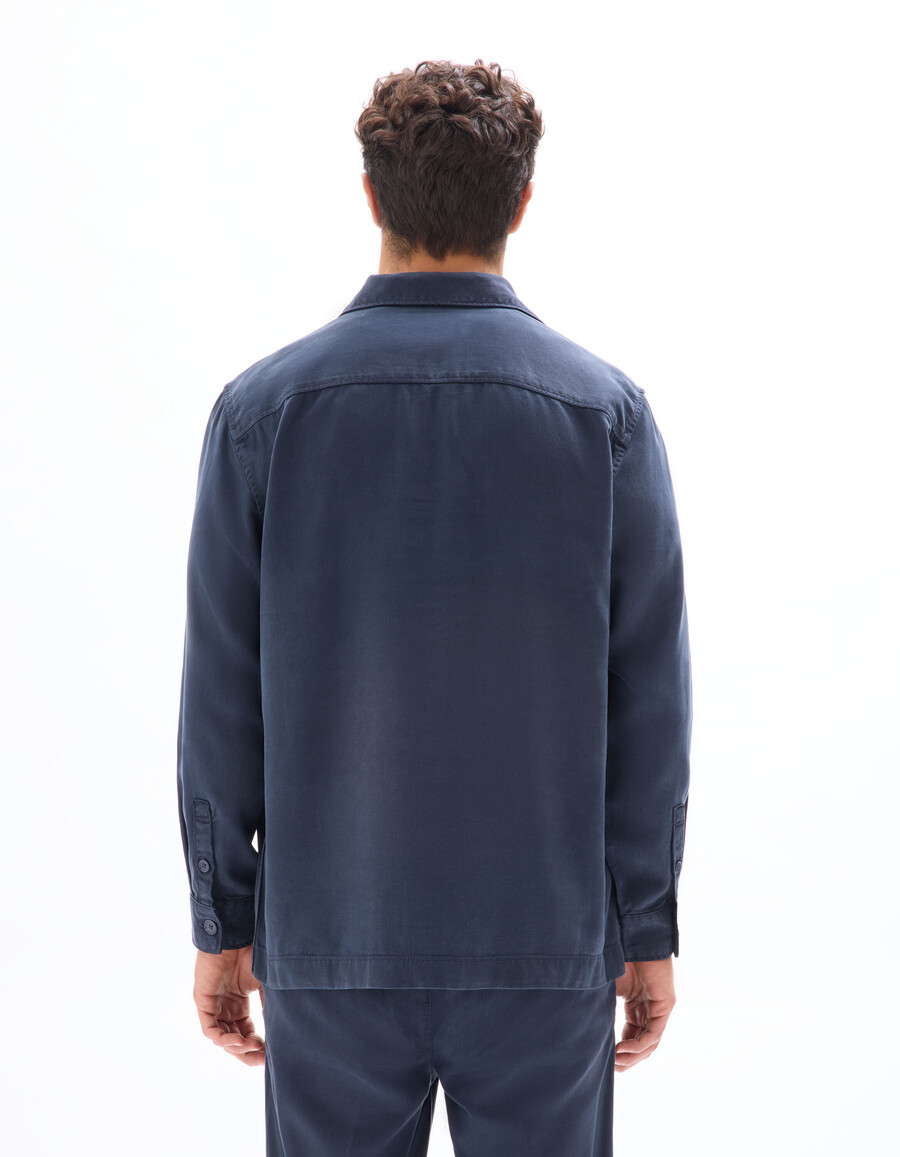 einfarbiges overshirt aus 100 tencel lyocell
