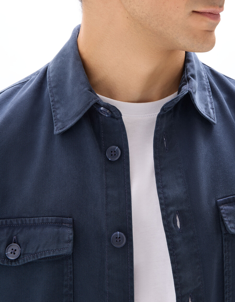 einfarbiges overshirt aus 100 tencel lyocell