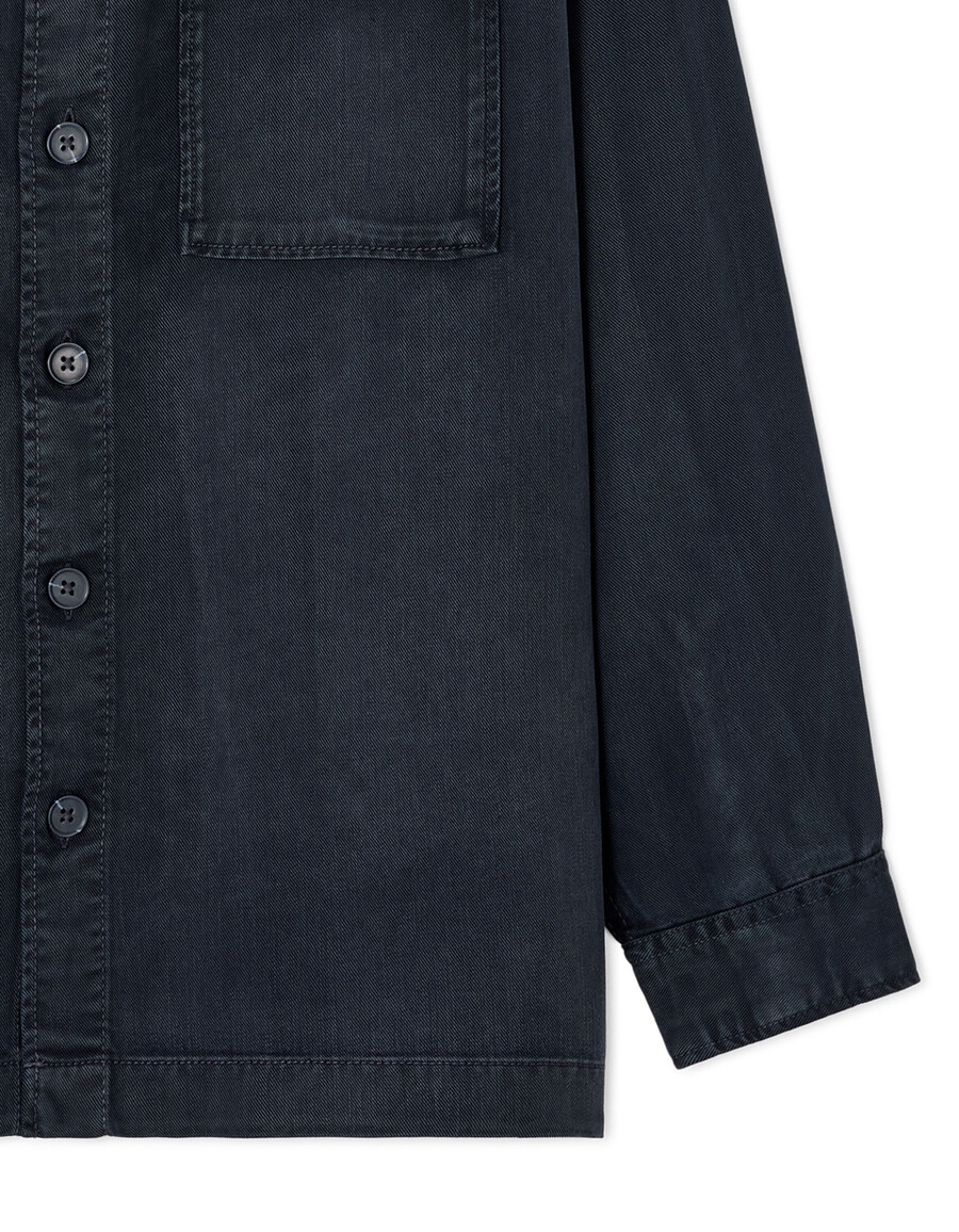 einfarbiges overshirt aus 100 tencel lyocell