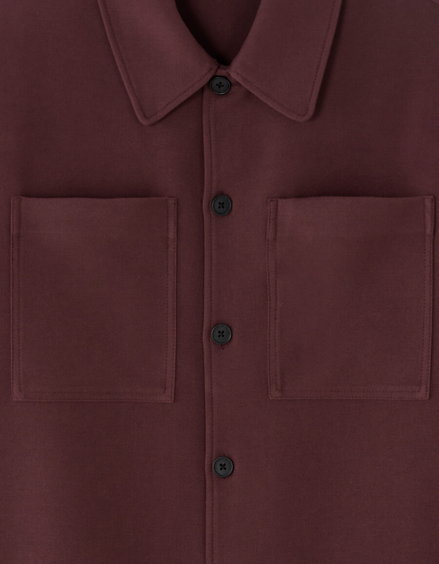 einfarbiges stretch-overshirt