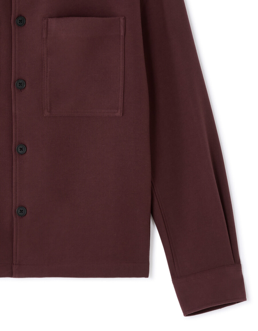 einfarbiges stretch-overshirt