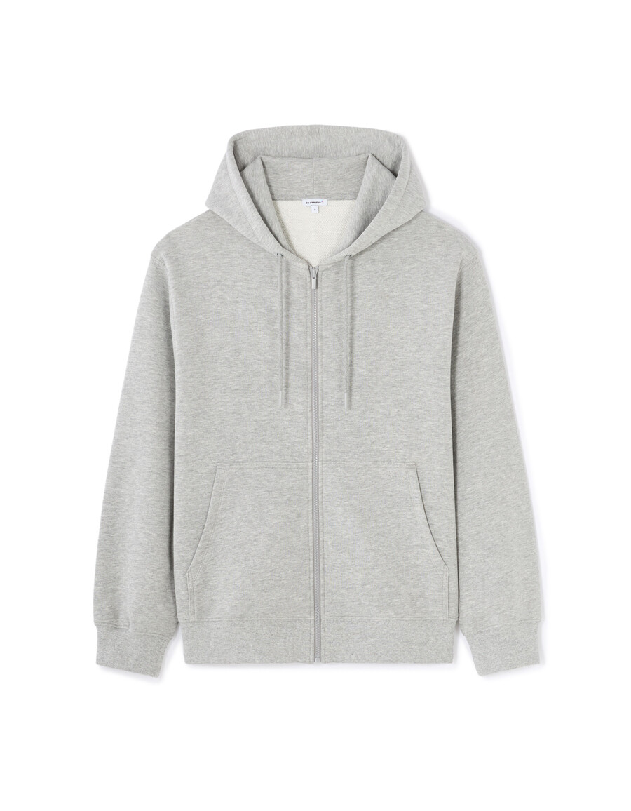fleece-kapuzenjacke mit reißverschluss