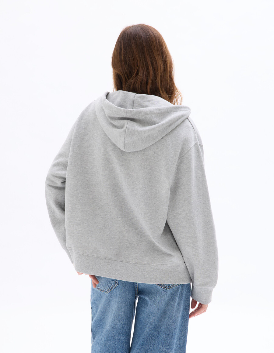 fleece-kapuzenjacke mit reißverschluss