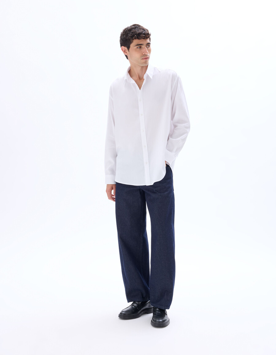 oversized oxford-hemd aus 100 baumwolle
