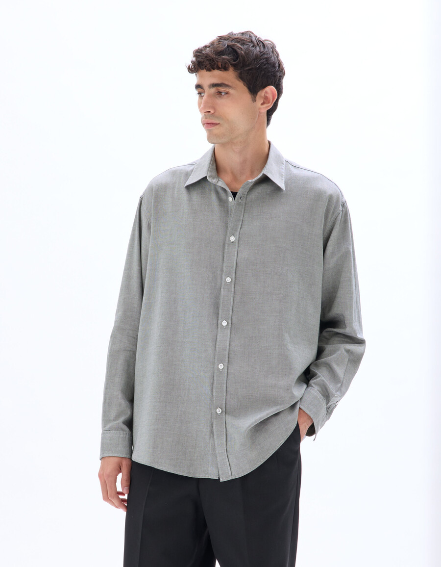 oversized oxford-hemd aus 100 baumwolle