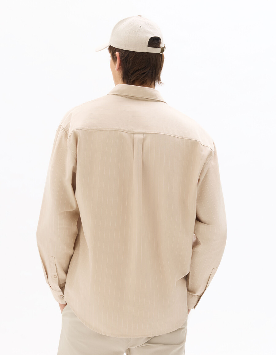 locker geschnittenes hemd aus baumwoll-tencel