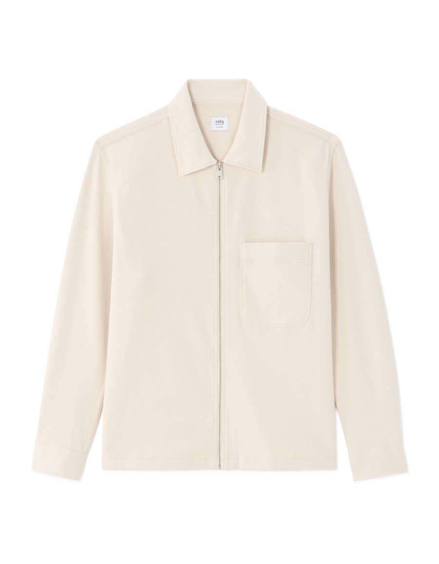 strukturiertes overshirt mit zwei taschen