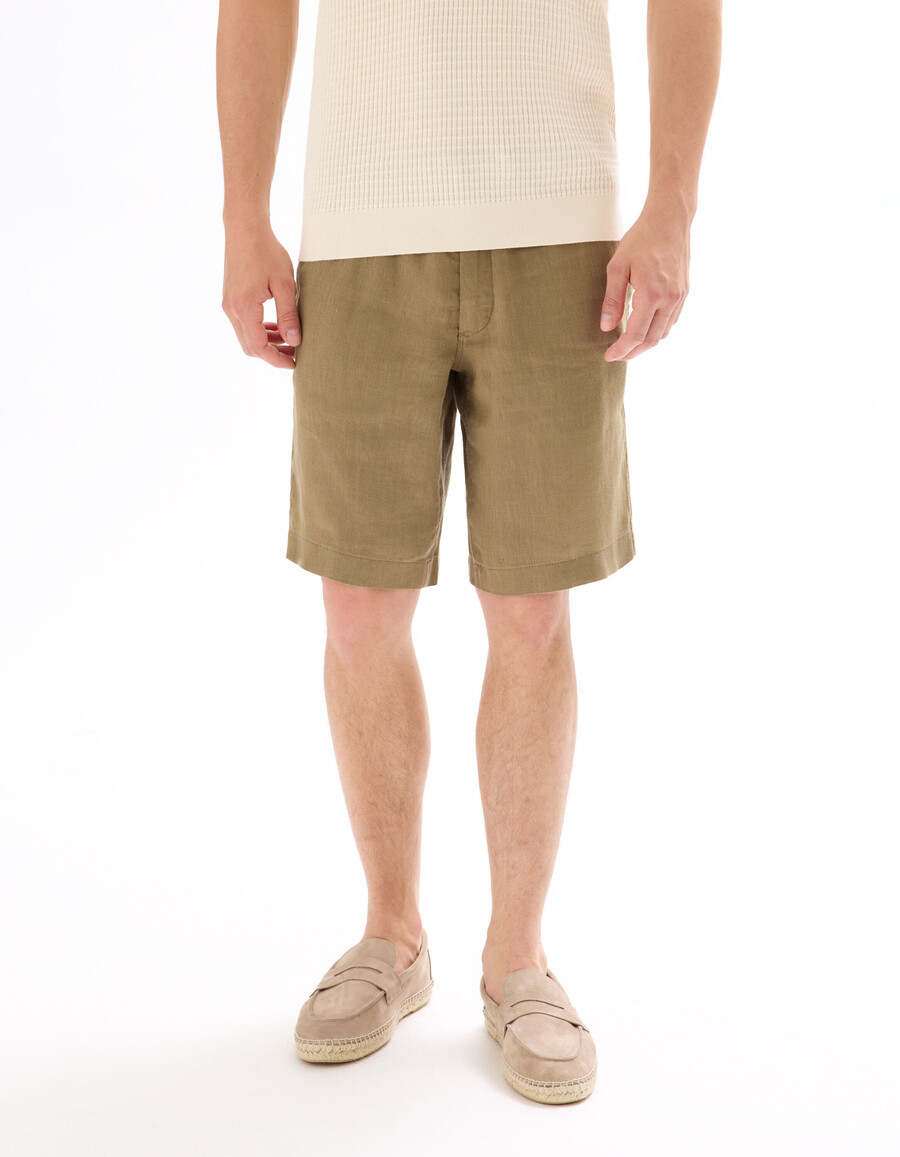 bermudashorts 100 leinen