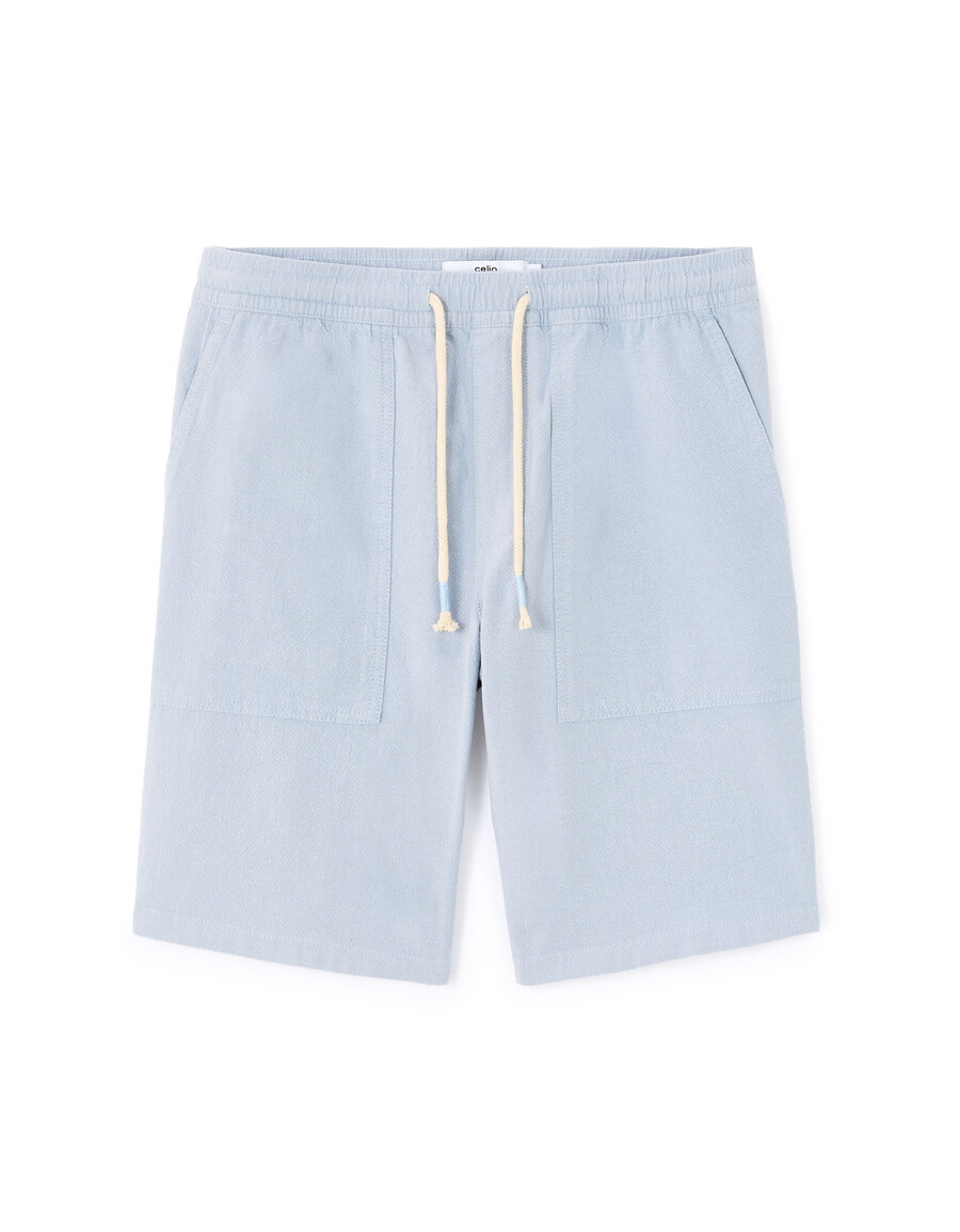 bermuda-shorts aus 100 baumwolle