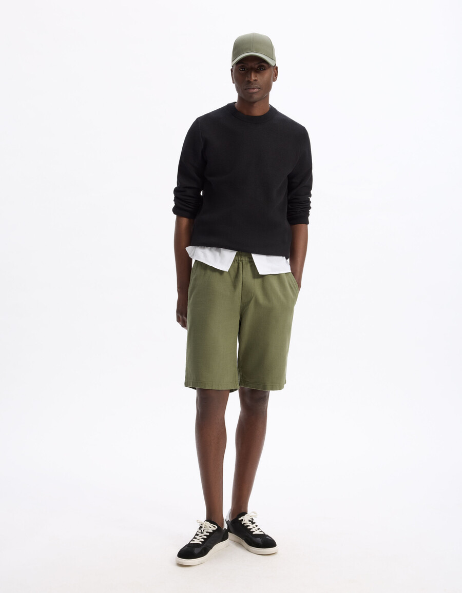 bermuda-shorts aus 100 baumwolle