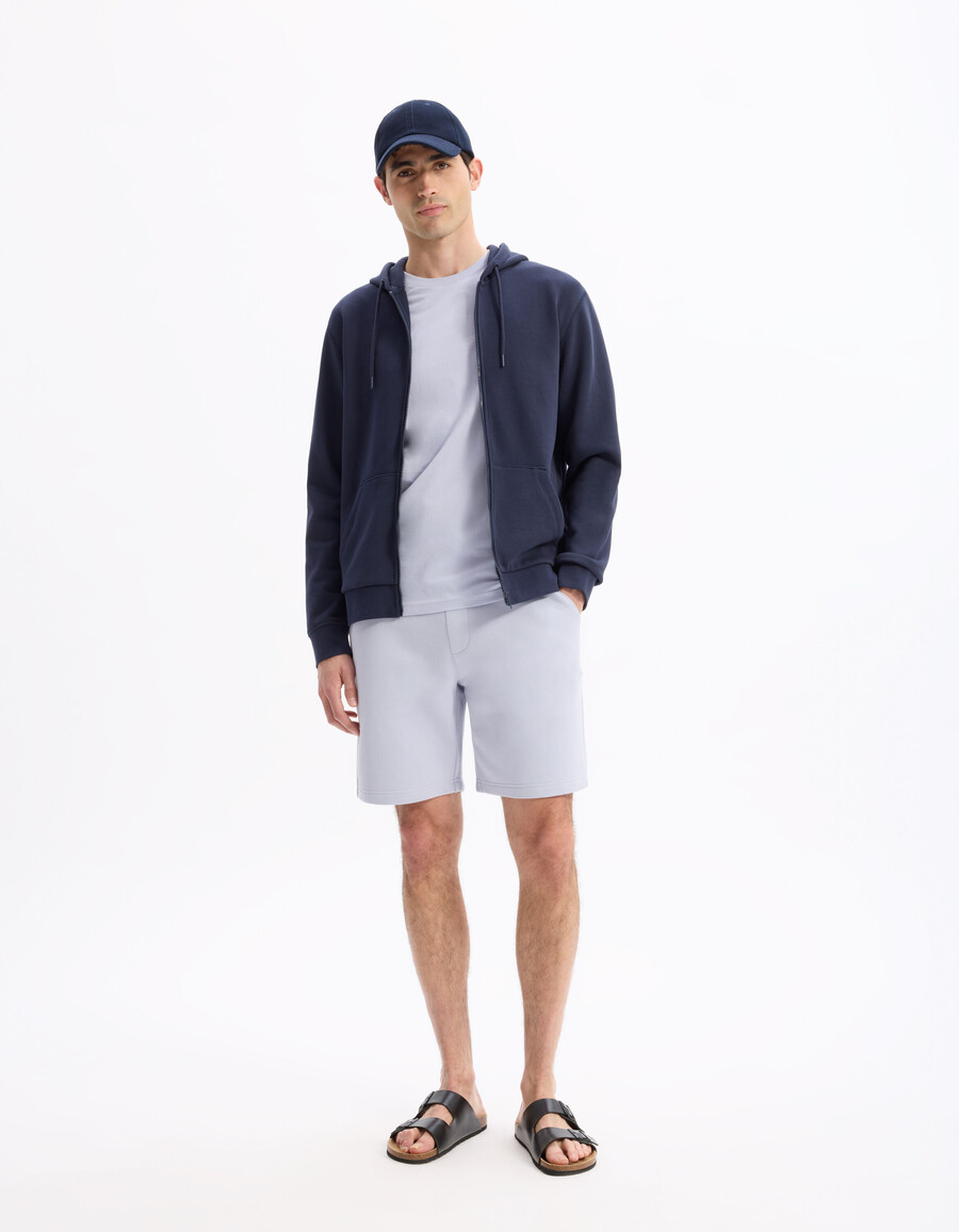 bermuda-shorts aus 100 baumwollfleece.