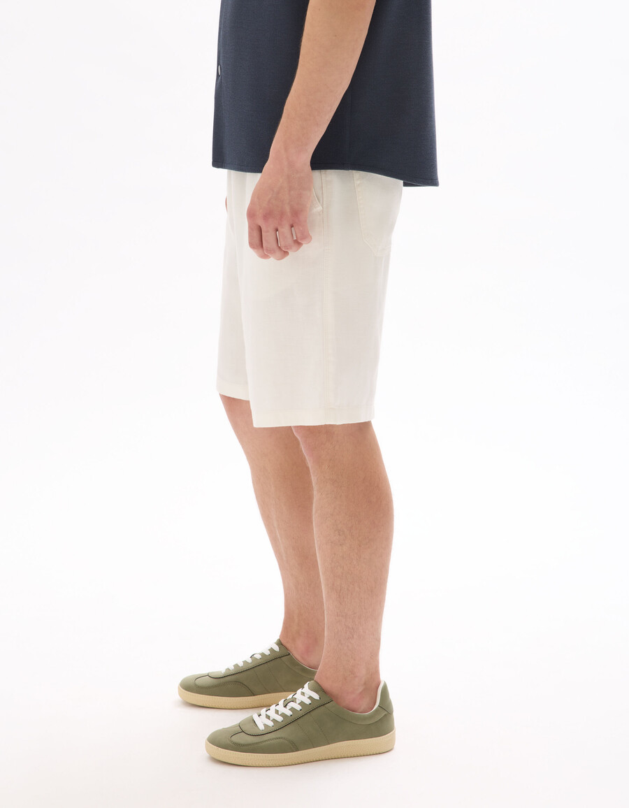 bermuda-shorts aus tencel lyocell und leinenmischung