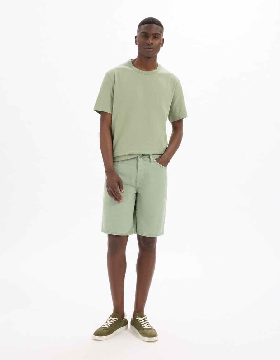 bermuda-shorts aus 100 baumwoll-denim