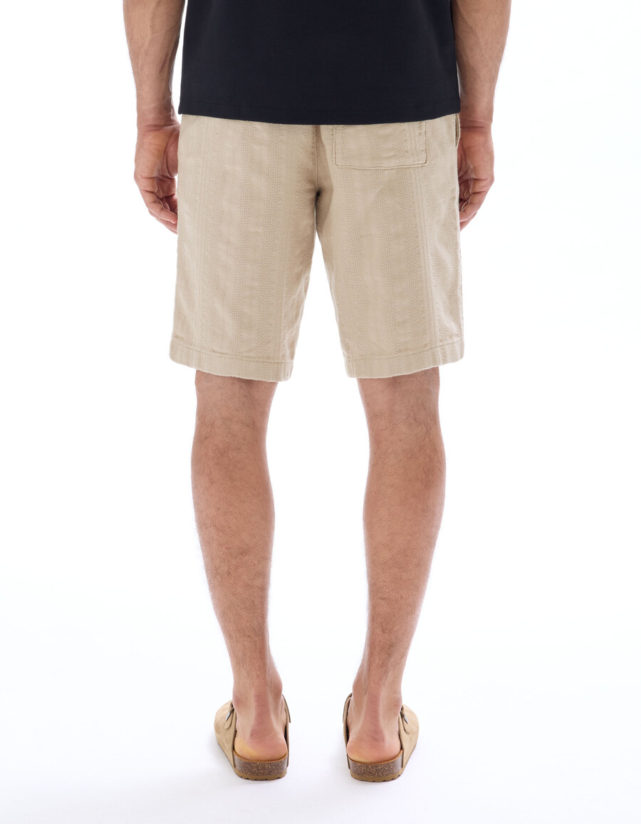 gestreifte jacquard-bermudashorts 100 baumwolle