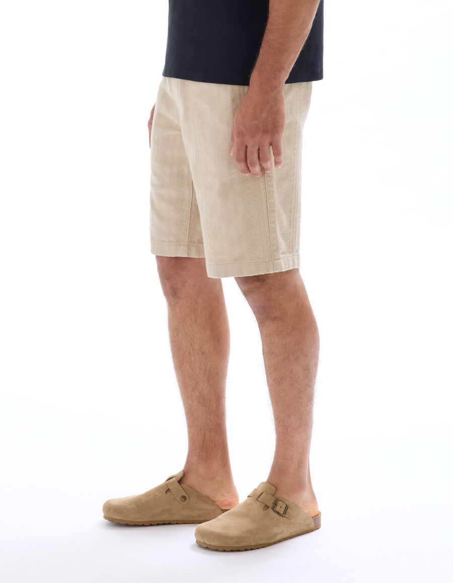 gestreifte jacquard-bermudashorts 100 baumwolle