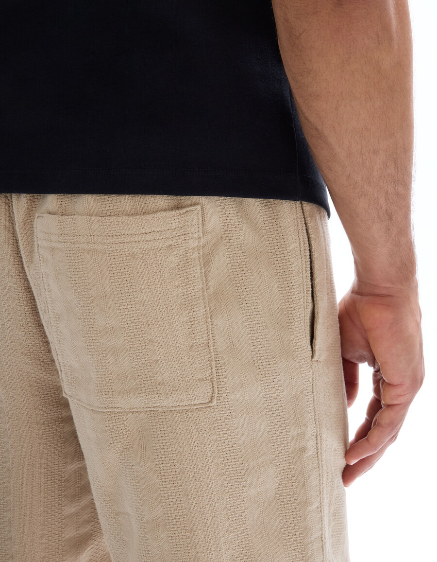 gestreifte jacquard-bermudashorts 100 baumwolle