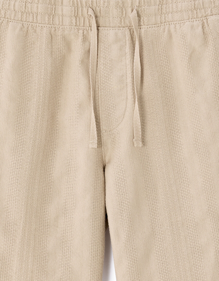 gestreifte jacquard-bermudashorts 100 baumwolle