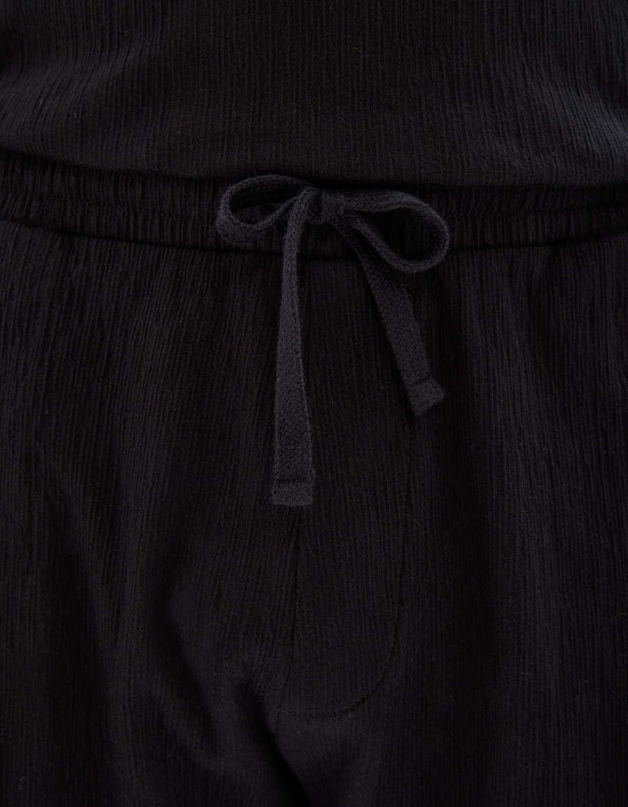 bermuda-shorts mit kordelzug im bund aus stretch-baumwolle