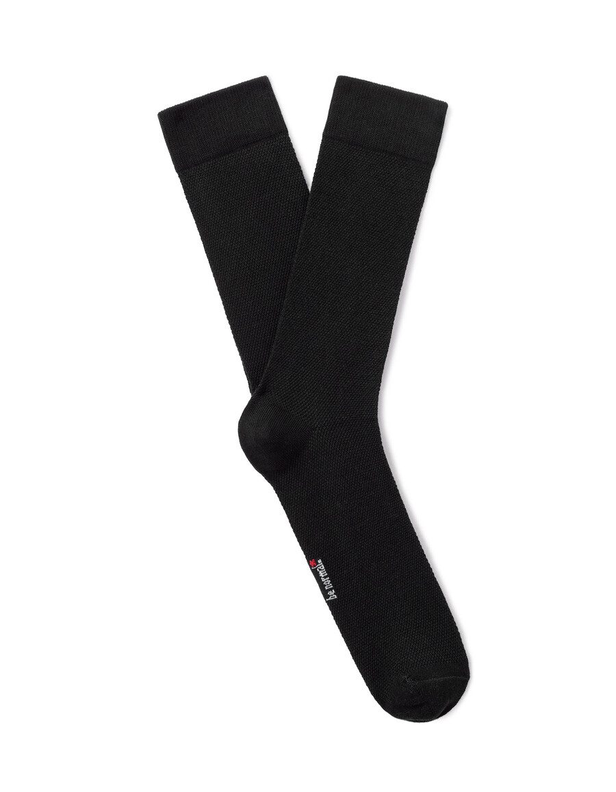 hohe socken aus stretch-piqué-baumwolle