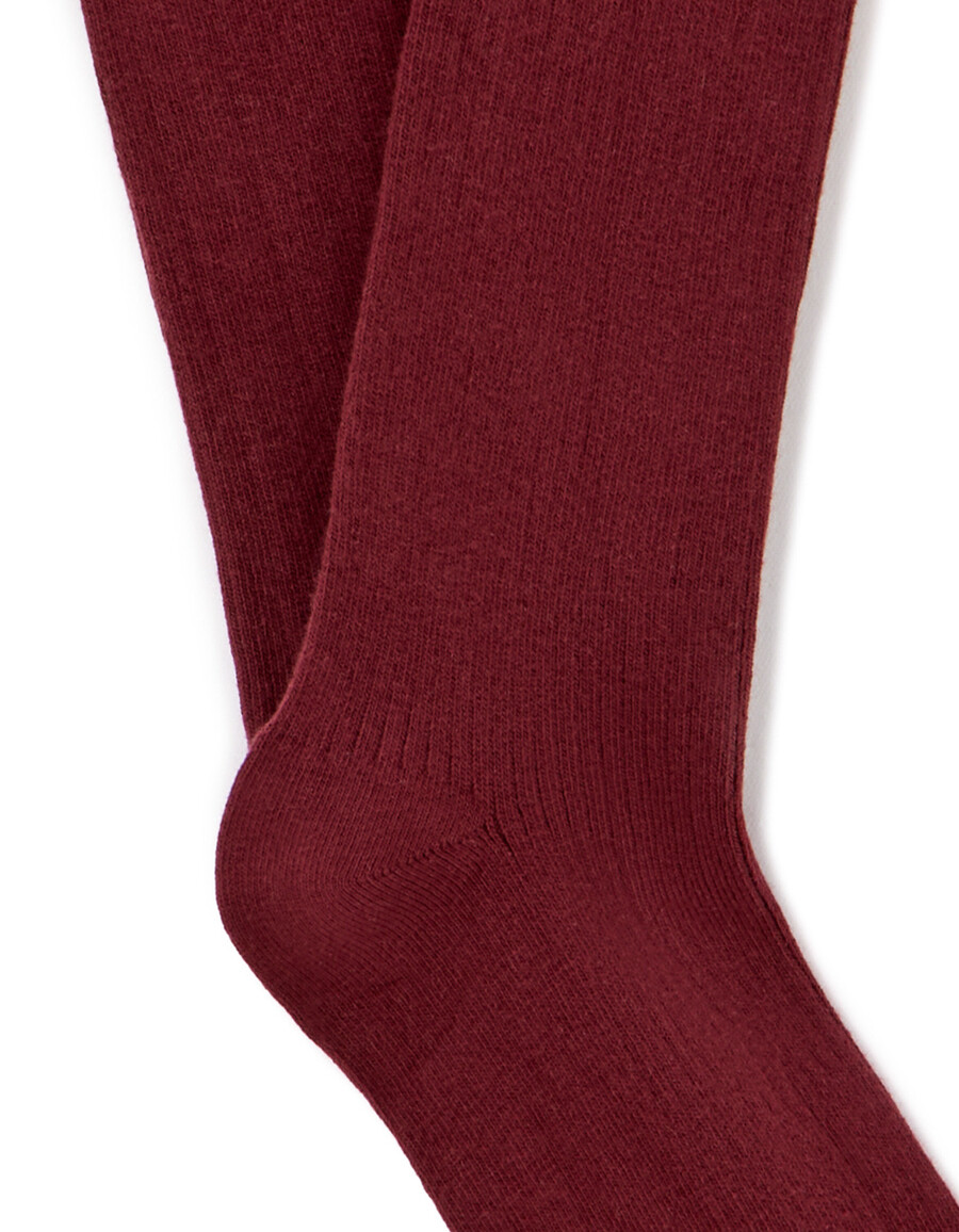 gerippte oberschenkelhohe socken