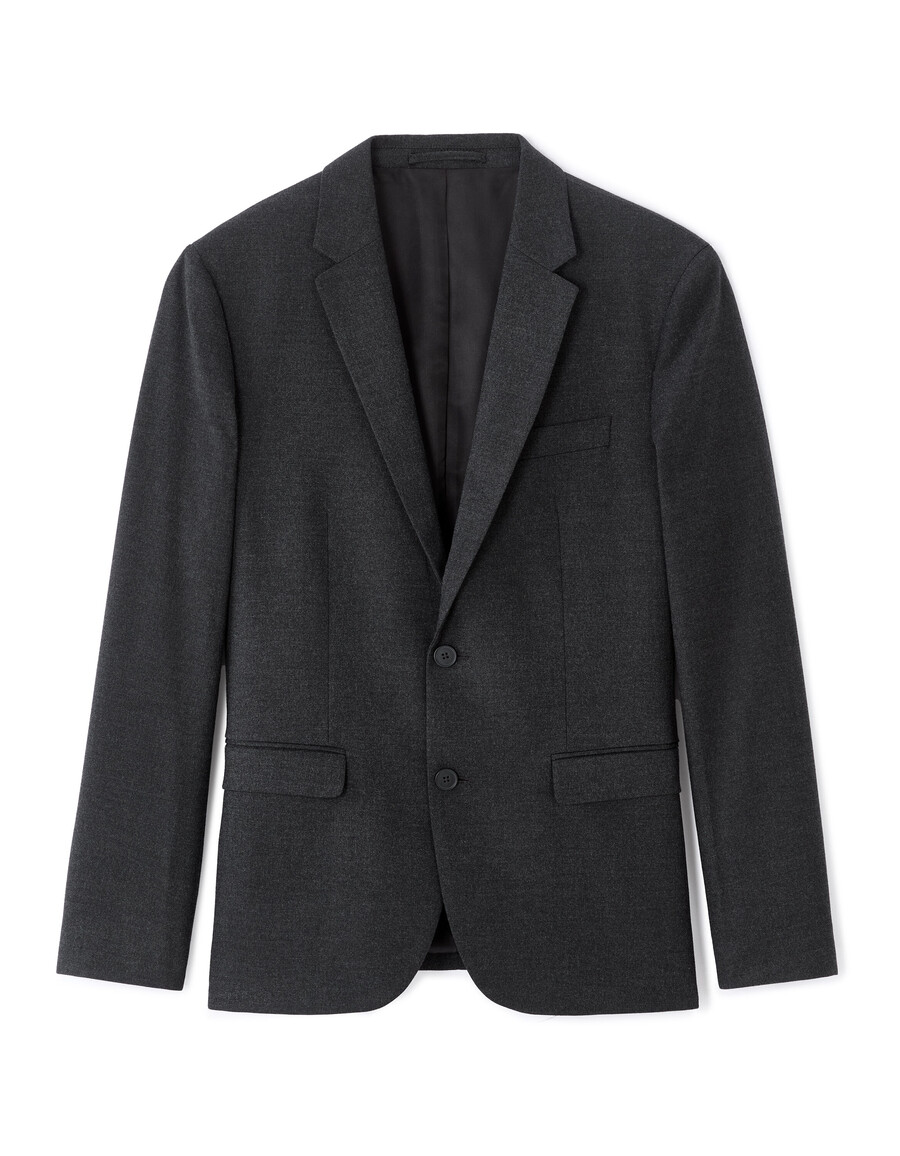 slim-fit flanell-anzugjacke