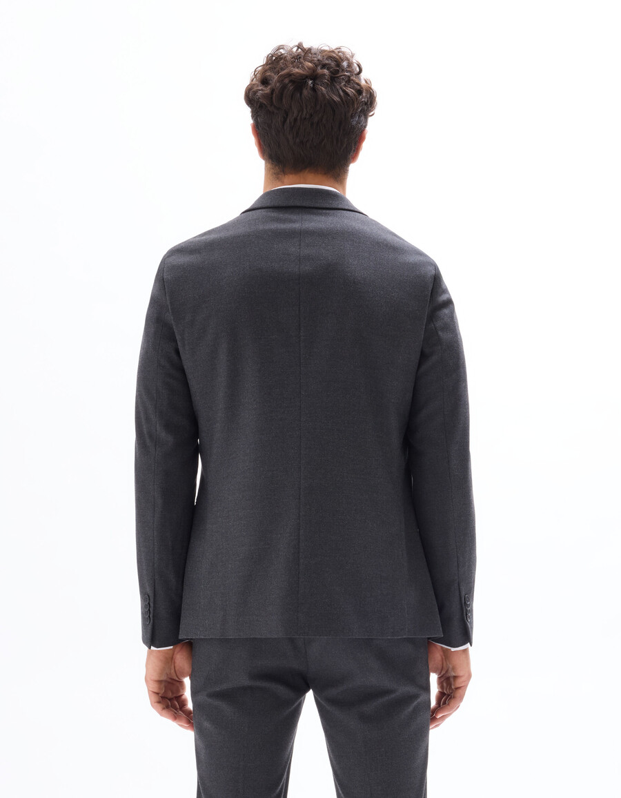 slim-fit flanell-anzugjacke
